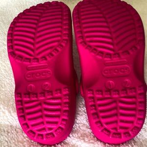 Pink Crocs size 2 Juniors